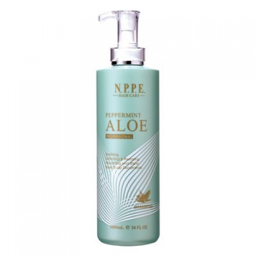 NPPE Hair Care Peppermint Aloe Professional 1000ml | Anti Dandruff | Soothing Scalp | Hair soft silk