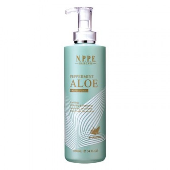 NPPE Hair Care Peppermint Aloe Professional 1000ml | Anti Dandruff | Soothing Scalp | Hair soft silk